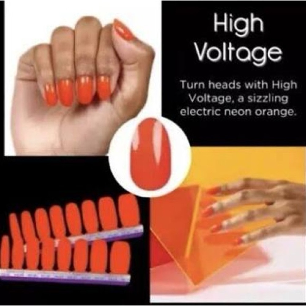 Color Street Bright Orange Nail Strips